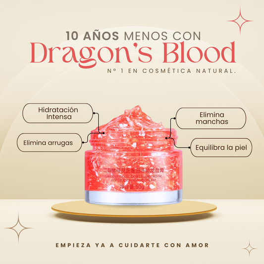 Crema facial rejuvenecedora Dragon's Blood para una piel más joven y revitalizada con efecto antiarrugas.